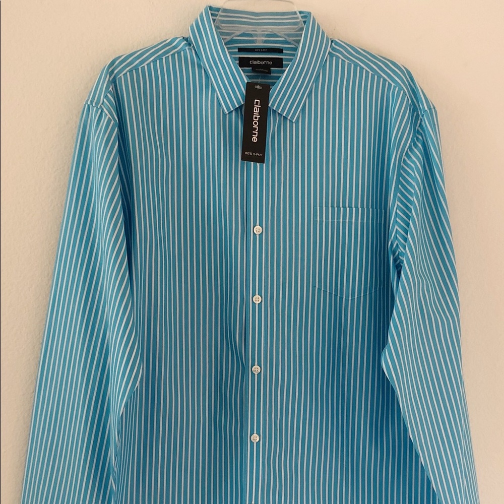 Claiborne 80's 2-Ply Button Up Shirt Size XL